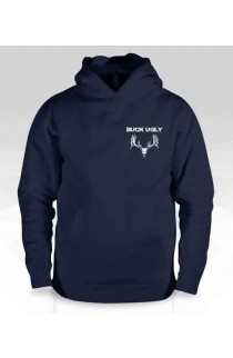 Buck Ugly Deer Hoodie Navy