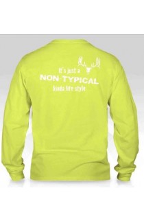 Buck Ugly Deer Long Sleeve T~Shirt Safety Green