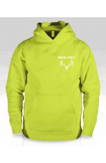 Buck Ugly Deer Hoodie Saftey Green