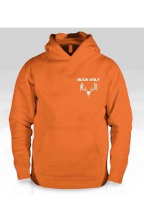 Buck Ugly Bear Hoodie Safety Orange