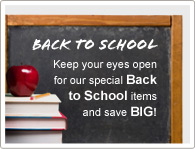 Halten Sie die Augen offen für unsere speziellen Angebote zum Schulanfang und sparen Sie VIEL GELD!
